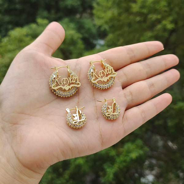 Customized Name Hoop Earring