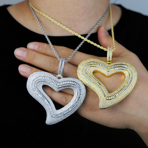 Big Hollow Heart Pendant