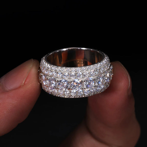 4CT VVS1 S925 Sterling Silver Moissanite Ring