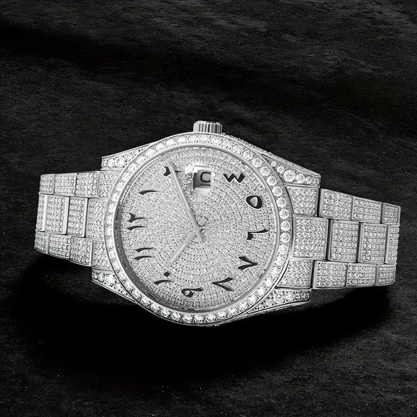 Round Face Moissnite Diamond Watch